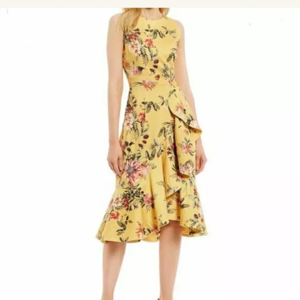 ANTONIO MELANI Ray of Sunshine Midi Dress NWT